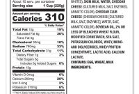 Stouffer's mac and cheese nutrition label