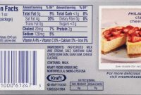 Philadelphia whipped cream cheese nutrition