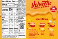 Velveeta sliced cheese nutrition