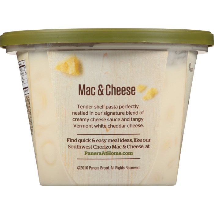 Panera macaroni and cheese nutrition