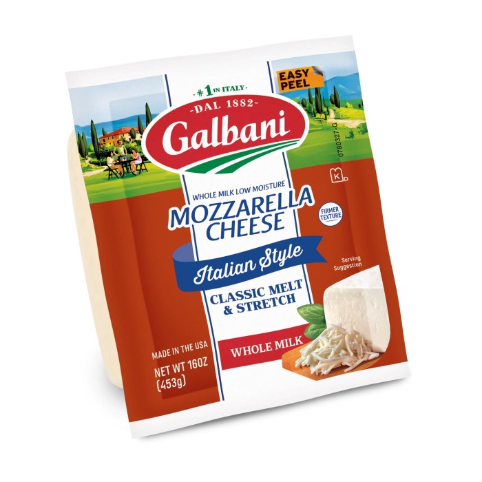 Galbani mozzarella cheese nutrition