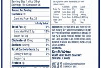 Kraft cheese slices nutrition