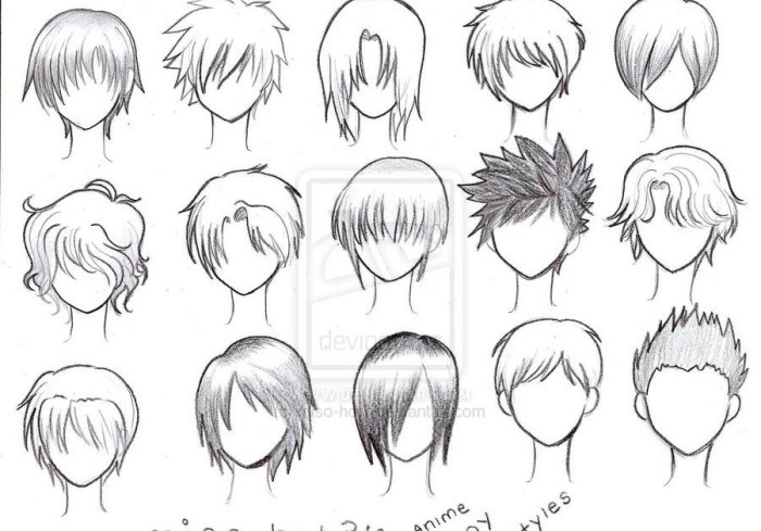 Hairstyles drawing of hair anime and eyes boy