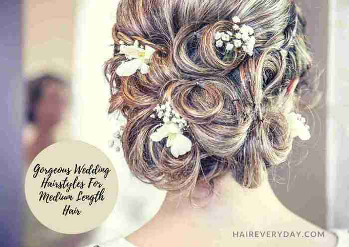 Wedding hairstyles for medium hair