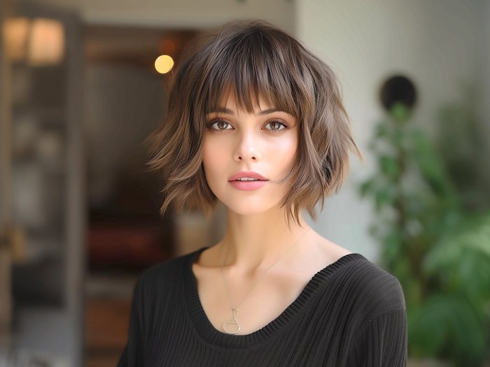 Short hair with bangs hairstyles